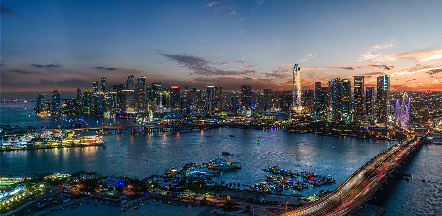 Okan Tower in the Downtown Miami skyline, developer rendering