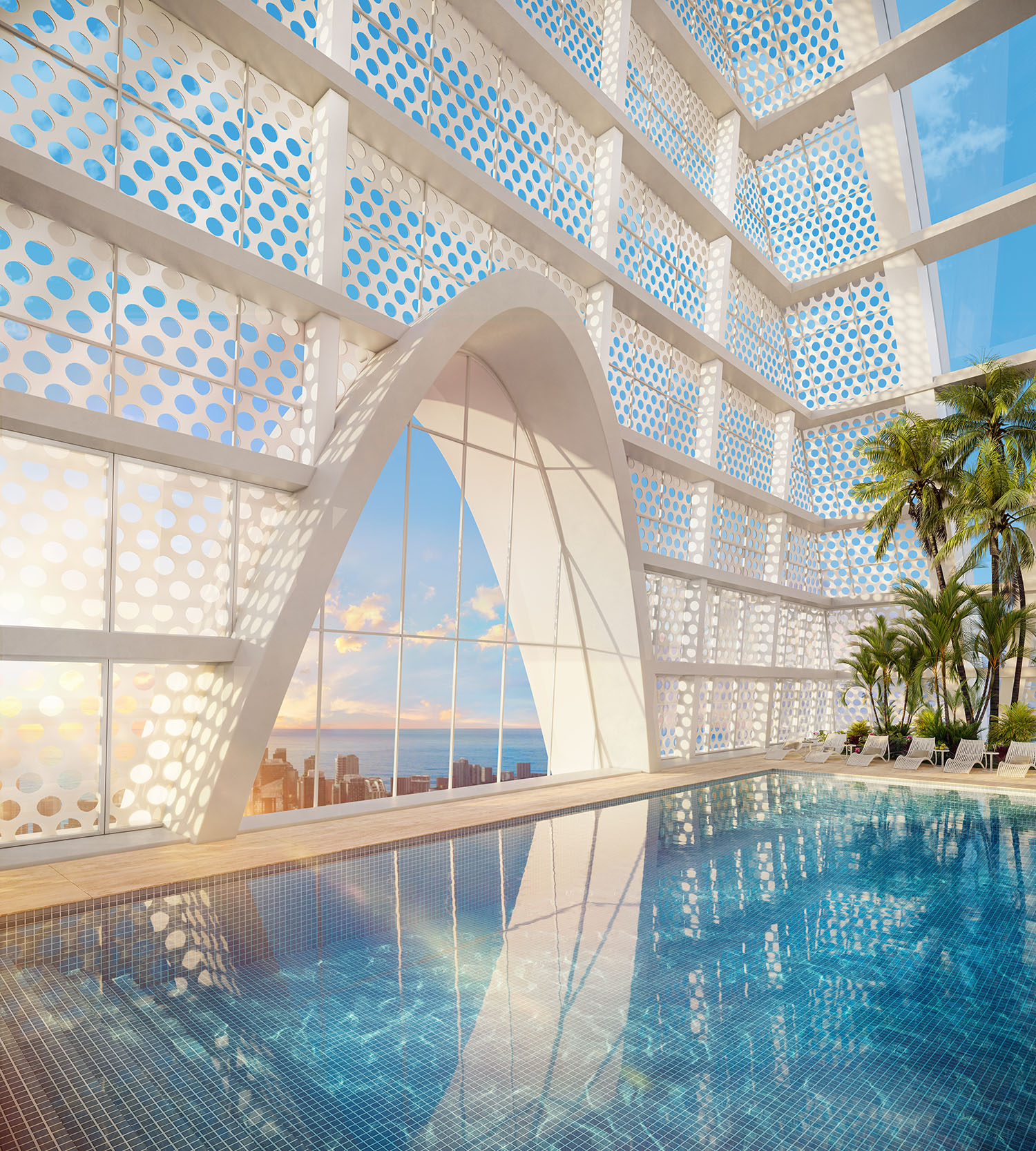 Sky Residence rooftop pool, developer rendering