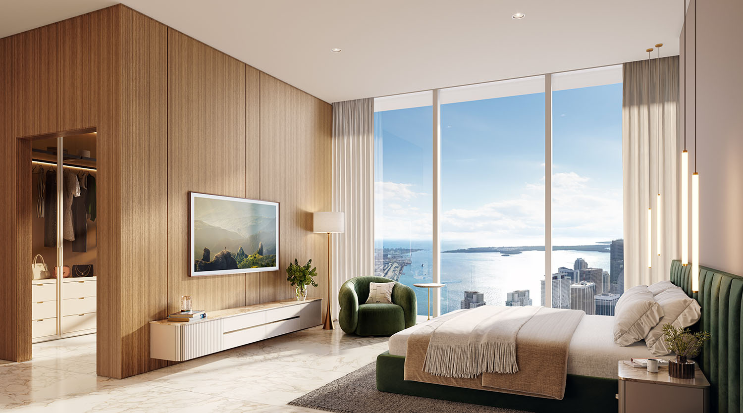 Sky Residence bedroom, developer rendering